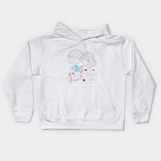 I LOVE YOU Kids Hoodie